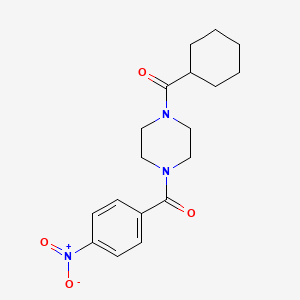 Cyclohexyl(4-(4-nitrobenzoyl)piperazino)methanone