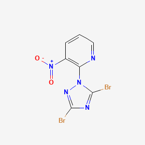 2-(3,5-dibromo-1H-1,2,4-triazol-1-yl)-3-nitropyridine