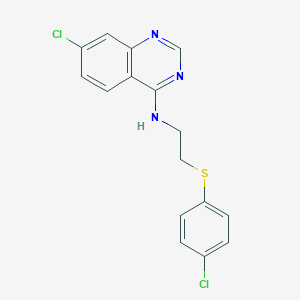 7-chloro-N-{2-[(4-chlorophenyl)sulfanyl]ethyl}-4-quinazolinamine