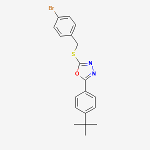 2-[(4-Bromobenzyl)sulfanyl]-5-[4-(tert-butyl)phenyl]-1,3,4-oxadiazole