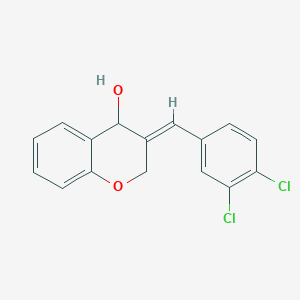 molecular formula C16H12Cl2O2 B3037333 (3E)-3-[(3,4-dichlorophenyl)methylidene]-4H-chromen-4-ol CAS No. 477864-19-0