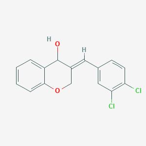 molecular formula C16H12Cl2O2 B3037333 (3E)-3-[(3,4-二氯苯基)亚甲基]-4H-色满-4-醇 CAS No. 477864-19-0