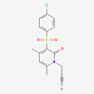 3-[(4-chlorophenyl)sulfonyl]-4,6-dimethyl-1-(2-propynyl)-2(1H)-pyridinone