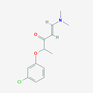 molecular formula C13H16ClNO2 B3037344 4-(3-Chlorophenoxy)-1-(dimethylamino)-1-penten-3-one CAS No. 477865-74-0