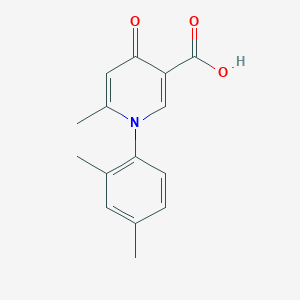 molecular formula C15H15NO3 B3037354 1-(2,4-Dimethylphenyl)-6-methyl-4-oxo-1,4-dihydro-3-pyridinecarboxylic acid CAS No. 477868-25-0