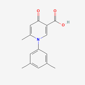 molecular formula C15H15NO3 B3037356 1-(3,5-Dimethylphenyl)-6-methyl-4-oxo-1,4-dihydro-3-pyridinecarboxylic acid CAS No. 477868-32-9