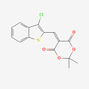 5-[(3-Chloro-1-benzothiophen-2-yl)methylidene]-2,2-dimethyl-1,3-dioxane-4,6-dione