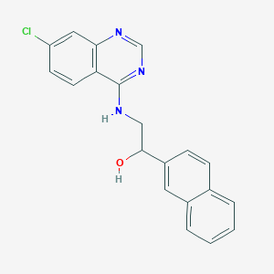 molecular formula C20H16ClN3O B3037364 2-[(7-氯-4-喹唑啉基)氨基]-1-(2-萘基)-1-乙醇 CAS No. 477870-05-6