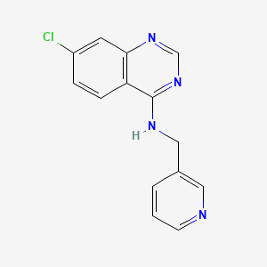 molecular formula C14H11ClN4 B3037365 7-氯-N-(3-吡啶基甲基)-4-喹唑啉胺 CAS No. 477870-08-9