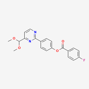 4-[4-(Dimethoxymethyl)-2-pyrimidinyl]phenyl 4-fluorobenzenecarboxylate