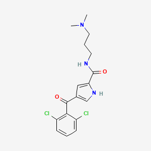 molecular formula C17H19Cl2N3O2 B3037373 4-(2,6-dichlorobenzoyl)-N-[3-(dimethylamino)propyl]-1H-pyrrole-2-carboxamide CAS No. 477870-36-3