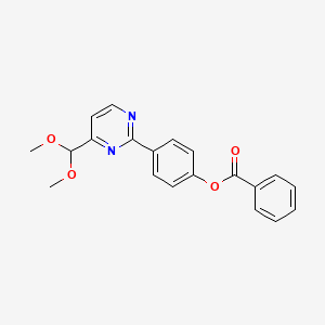 molecular formula C20H18N2O4 B3037375 4-[4-(Dimethoxymethyl)-2-pyrimidinyl]phenyl benzenecarboxylate CAS No. 477870-43-2