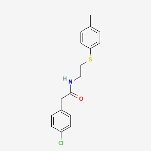 molecular formula C17H18ClNOS B3037387 2-(4-chlorophenyl)-N-{2-[(4-methylphenyl)sulfanyl]ethyl}acetamide CAS No. 477885-99-7