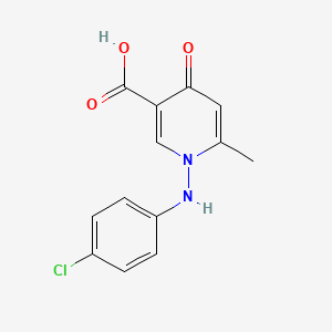1-(4-Chloroanilino)-6-methyl-4-oxo-1,4-dihydro-3-pyridinecarboxylic acid