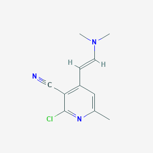 molecular formula C11H12ClN3 B3037393 2-chloro-4-[(E)-2-(dimethylamino)ethenyl]-6-methylpyridine-3-carbonitrile CAS No. 477888-22-5