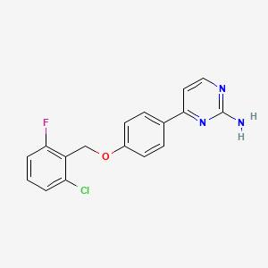 4-{4-[(2-Chloro-6-fluorobenzyl)oxy]phenyl}-2-pyrimidinamine