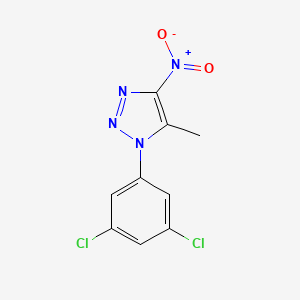 molecular formula C9H6Cl2N4O2 B3037400 1-(3,5-dichlorophenyl)-5-methyl-4-nitro-1H-1,2,3-triazole CAS No. 477890-28-1