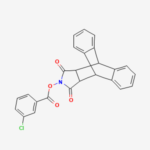 molecular formula C25H16ClNO4 B3037402 (16,18-Dioxo-17-azapentacyclo[6.6.5.02,7.09,14.015,19]nonadeca-2,4,6,9,11,13-hexaen-17-yl) 3-chlorobenzoate CAS No. 478029-49-1