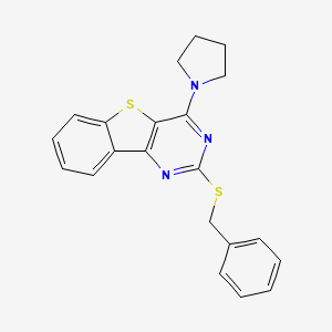 2-(Benzylsulfanyl)-4-(1-pyrrolidinyl)[1]benzothieno[3,2-d]pyrimidine