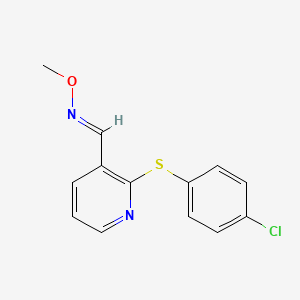 molecular formula C13H11ClN2OS B3037405 (E)-({2-[(4-chlorophenyl)sulfanyl]pyridin-3-yl}methylidene)(methoxy)amine CAS No. 478030-97-6