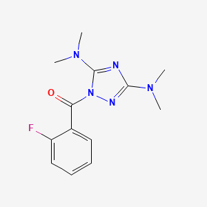 molecular formula C13H16FN5O B3037410 (3,5-Bis(dimethylamino)-1H-1,2,4-triazol-1-yl)(2-fluorophenyl)methanone CAS No. 478032-09-6