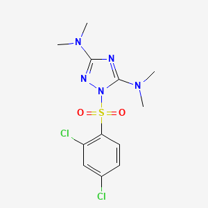 molecular formula C12H15Cl2N5O2S B3037411 1-((2,4-Dichlorophenyl)sulfonyl)-N3,N3,N5,N5-tetramethyl-1H-1,2,4-triazole-3,5-diamine CAS No. 478032-16-5