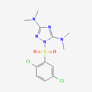 molecular formula C12H15Cl2N5O2S B3037412 1-((2,5-二氯苯基)磺酰基)-N3,N3,N5,N5-四甲基-1H-1,2,4-三唑-3,5-二胺 CAS No. 478032-18-7