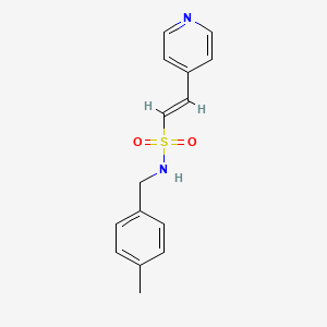 molecular formula C15H16N2O2S B3037413 (E)-N-[(4-methylphenyl)methyl]-2-pyridin-4-ylethenesulfonamide CAS No. 478032-20-1