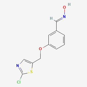 molecular formula C11H9ClN2O2S B3037416 3-[(2-氯-1,3-噻唑-5-基)甲氧基]苯甲醛肟 CAS No. 478032-46-1