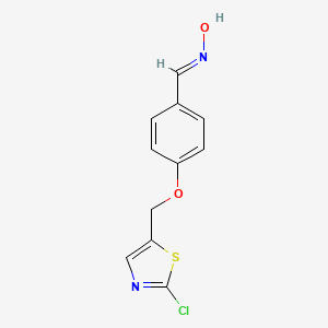 molecular formula C11H9ClN2O2S B3037417 4-[(2-氯-1,3-噻唑-5-基)甲氧基]苯甲醛肟 CAS No. 478032-47-2
