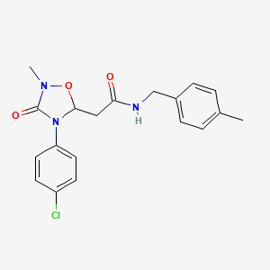 2-[4-(4-chlorophenyl)-2-methyl-3-oxo-1,2,4-oxadiazolan-5-yl]-N-(4-methylbenzyl)acetamide