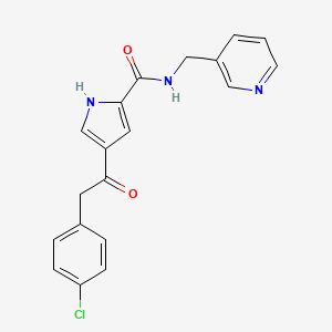 molecular formula C19H16ClN3O2 B3037428 4-[2-(4-氯苯基)乙酰]-N-(3-吡啶基甲基)-1H-吡咯-2-甲酰胺 CAS No. 478040-33-4