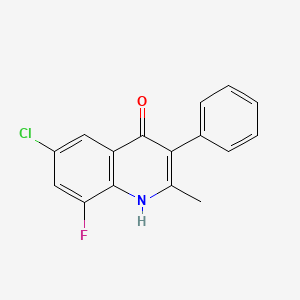 molecular formula C16H11ClFNO B3037434 6-氯-8-氟-2-甲基-3-苯基-4(1H)-喹啉酮 CAS No. 478041-39-3