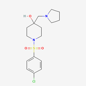 molecular formula C16H23ClN2O3S B3037435 1-[(4-Chlorophenyl)sulfonyl]-4-(1-pyrrolidinylmethyl)-4-piperidinol CAS No. 478041-62-2