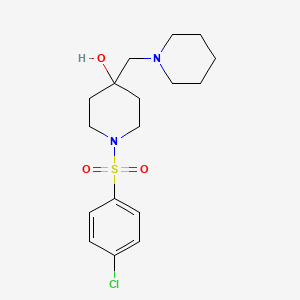 molecular formula C17H25ClN2O3S B3037436 1-[(4-Chlorophenyl)sulfonyl]-4-(piperidinomethyl)-4-piperidinol CAS No. 478041-63-3