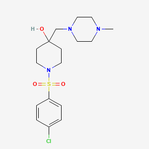 molecular formula C17H26ClN3O3S B3037437 1-[(4-氯苯基)磺酰基]-4-[(4-甲基哌嗪基)甲基]-4-哌啶醇 CAS No. 478041-64-4