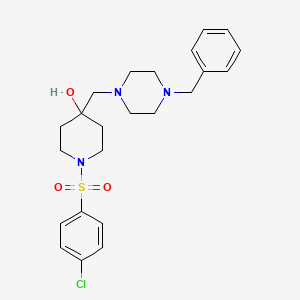 molecular formula C23H30ClN3O3S B3037439 4-[(4-Benzylpiperazino)methyl]-1-[(4-chlorophenyl)sulfonyl]-4-piperidinol CAS No. 478041-67-7