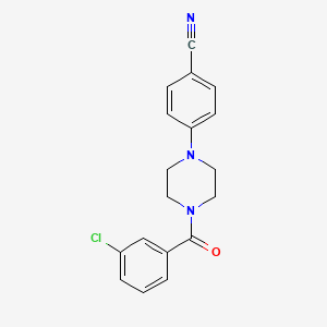 molecular formula C18H16ClN3O B3037456 4-[4-(3-Chlorobenzoyl)piperazin-1-yl]benzonitrile CAS No. 478046-92-3