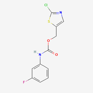 molecular formula C11H8ClFN2O2S B3037459 (2-chloro-1,3-thiazol-5-yl)methyl N-(3-fluorophenyl)carbamate CAS No. 478047-20-0