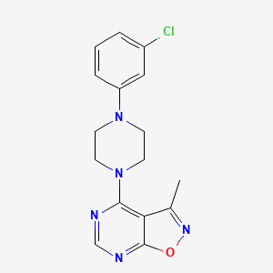 4-[4-(3-Chlorophenyl)piperazino]-3-methylisoxazolo[5,4-d]pyrimidine