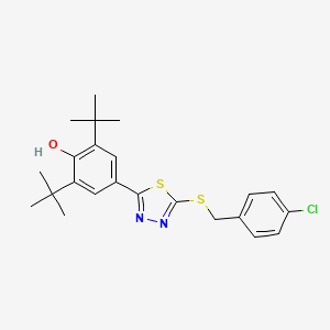 2,6-Di(tert-butyl)-4-{5-[(4-chlorobenzyl)sulfanyl]-1,3,4-thiadiazol-2-yl}benzenol
