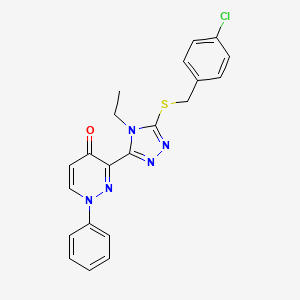 3-{5-[(4-chlorobenzyl)sulfanyl]-4-ethyl-4H-1,2,4-triazol-3-yl}-1-phenyl-4(1H)-pyridazinone