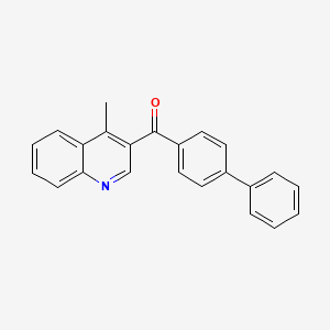 molecular formula C23H17NO B3037479 [1,1'-Biphenyl]-4-yl(4-methyl-3-quinolinyl)methanone CAS No. 478064-94-7