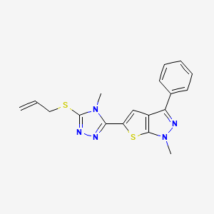5-[5-(allylsulfanyl)-4-methyl-4H-1,2,4-triazol-3-yl]-1-methyl-3-phenyl-1H-thieno[2,3-c]pyrazole