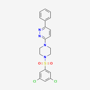 molecular formula C20H18Cl2N4O2S B3037495 3-{4-[(3,5-二氯苯基)磺酰基]哌嗪基}-6-苯基吡啶并嗪 CAS No. 478077-50-8