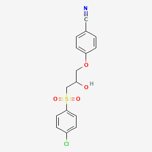 4-{3-[(4-Chlorophenyl)sulfonyl]-2-hydroxypropoxy}benzenecarbonitrile