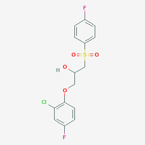 molecular formula C15H13ClF2O4S B3037500 1-(2-Chloro-4-fluorophenoxy)-3-[(4-fluorophenyl)sulfonyl]-2-propanol CAS No. 478079-85-5