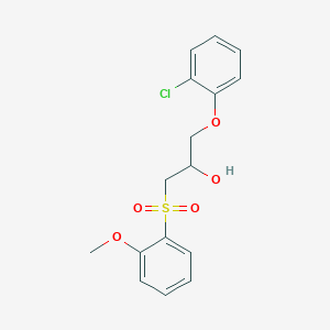 molecular formula C16H17ClO5S B3037502 1-(2-氯苯氧基)-3-[(2-甲氧基苯基)磺酰基]-2-丙醇 CAS No. 478079-90-2