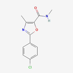 2-(4-chlorophenyl)-N,4-dimethyl-1,3-oxazole-5-carboxamide