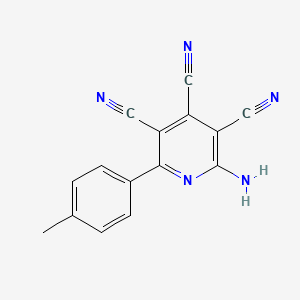 2-Amino-6-(4-methylphenyl)-3,4,5-pyridinetricarbonitrile